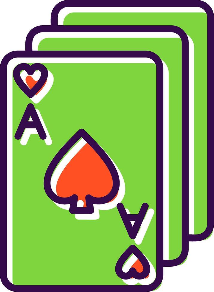 Card Game filled Design Icon vector