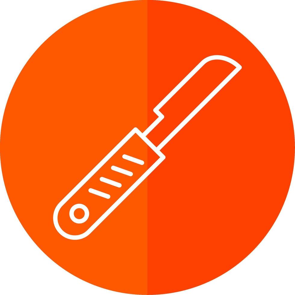 Scalpel Line Red Circle Icon vector