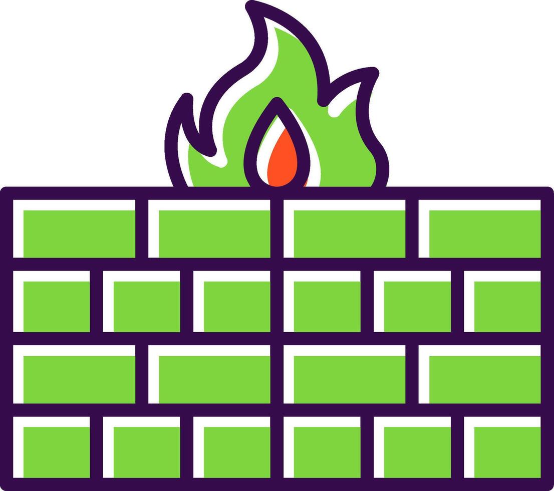 Firewall filled Design Icon vector