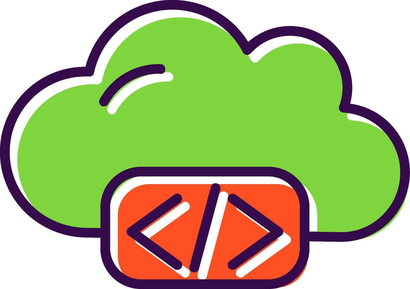 Cloud Coding filled Design Icon 44261536 Vector Art at Vecteezy