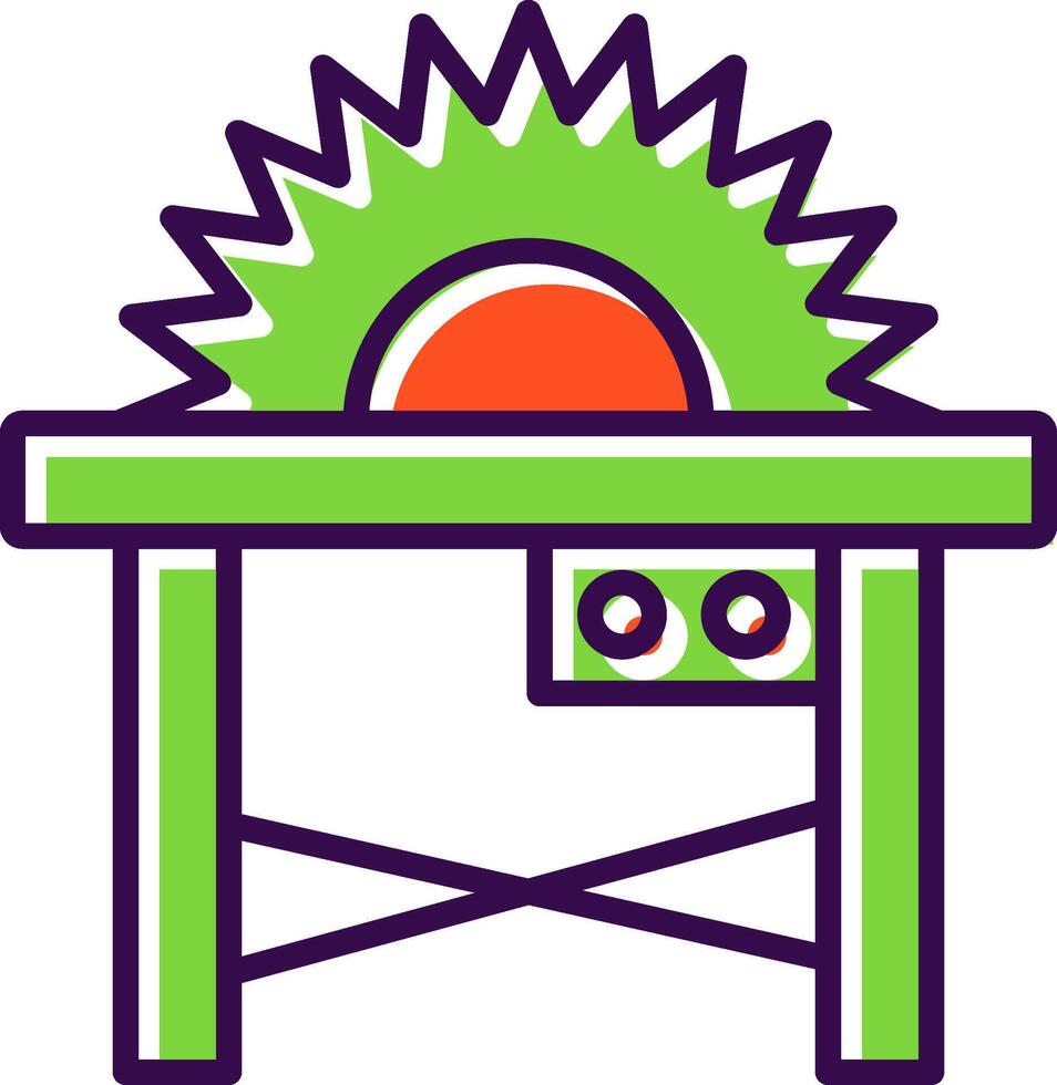 Table Saw filled Design Icon vector