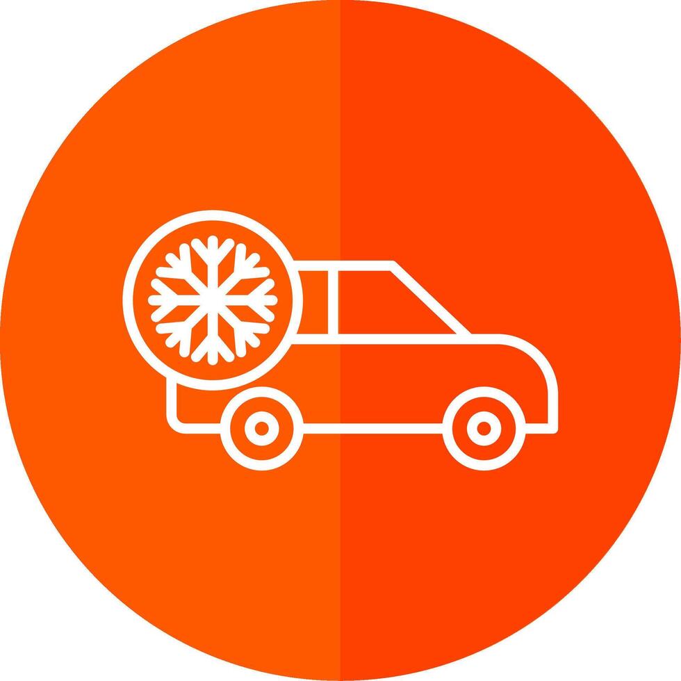 Air Conditioner Line Red Circle Icon vector