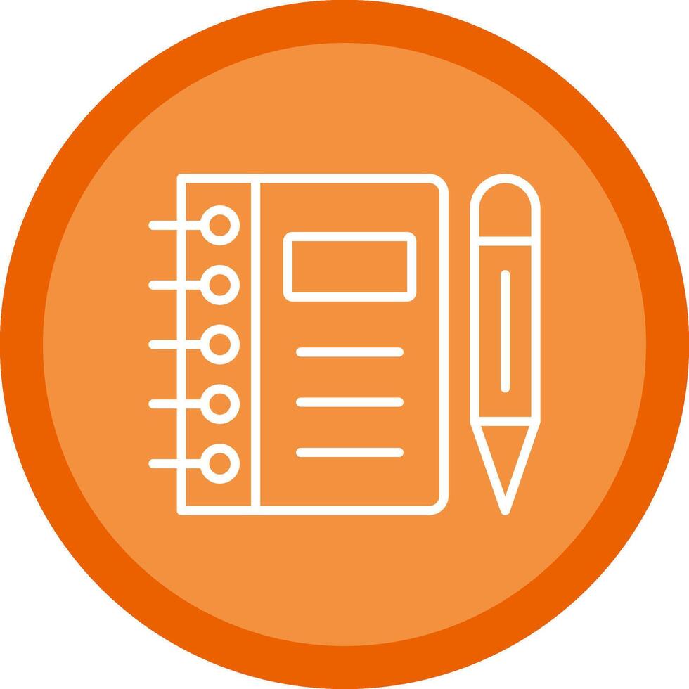 Notebook Line Multi Circle Icon vector