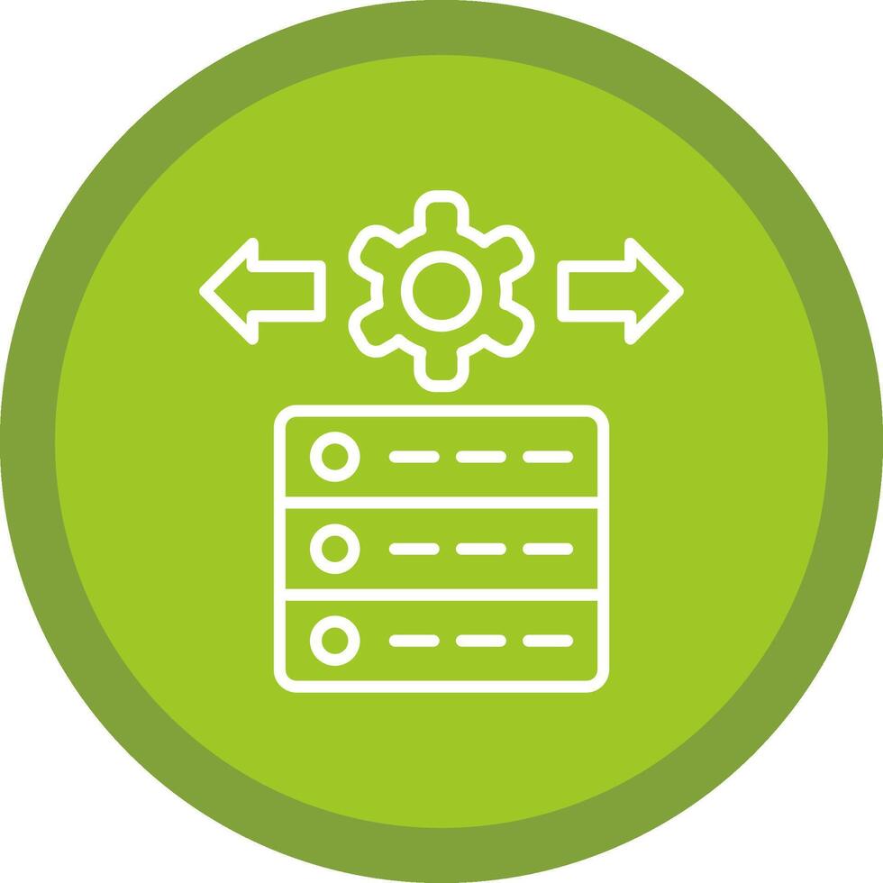 Data Management Line Multi Circle Icon vector