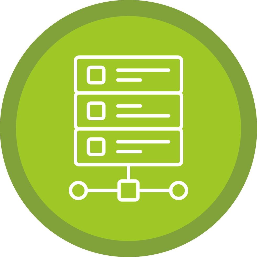 Database Line Multi Circle Icon vector