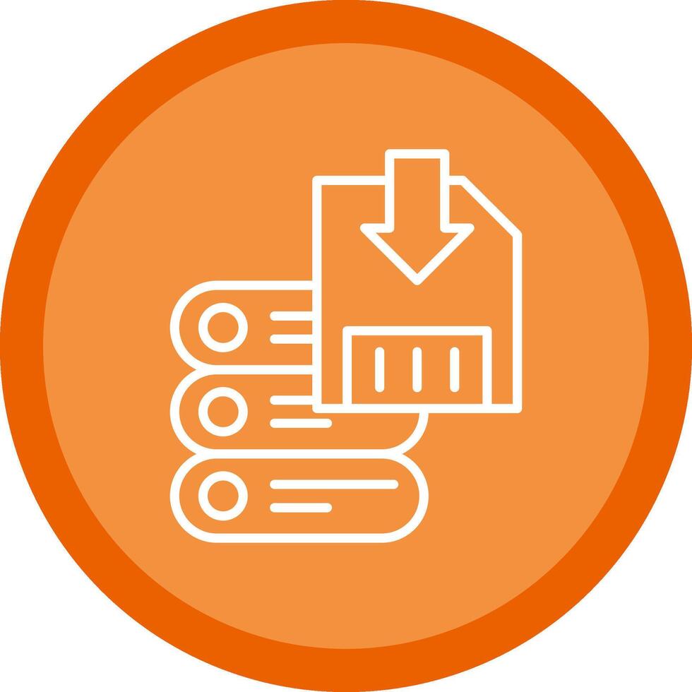 Save Data Line Multi Circle Icon vector