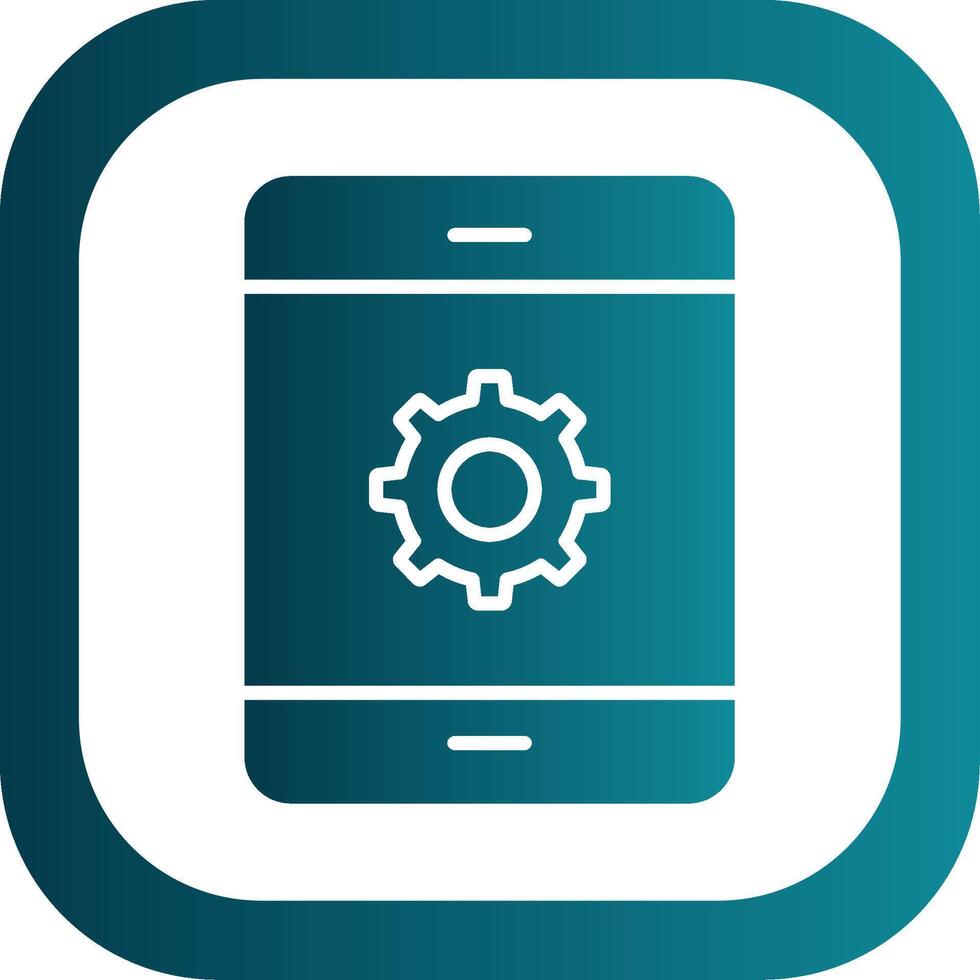 Mobile Phone Glyph Gradient Corner Icon vector