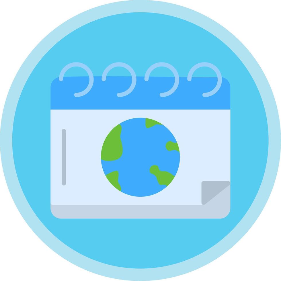 Earth Day Flat Multi Circle Icon vector