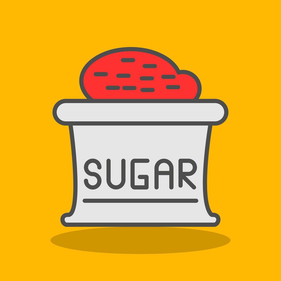 Sugar Filled Shadow Icon vector