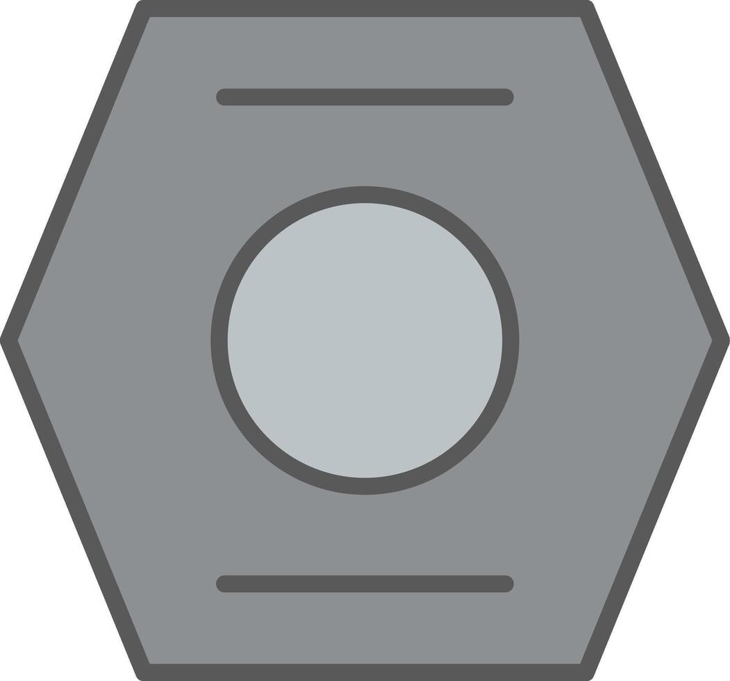 Nut Line Filled Light Icon vector