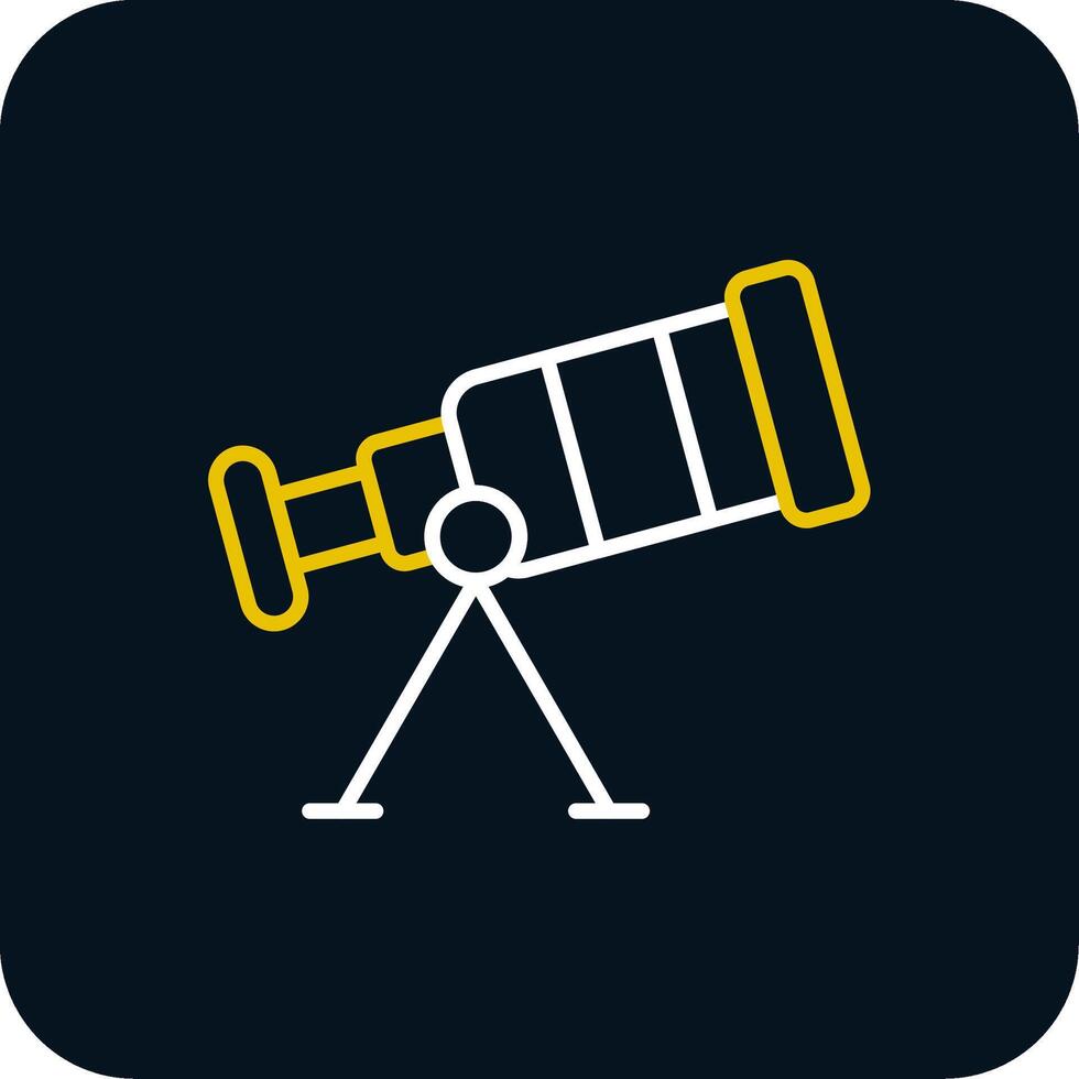 Telescope Line Red Circle Icon vector