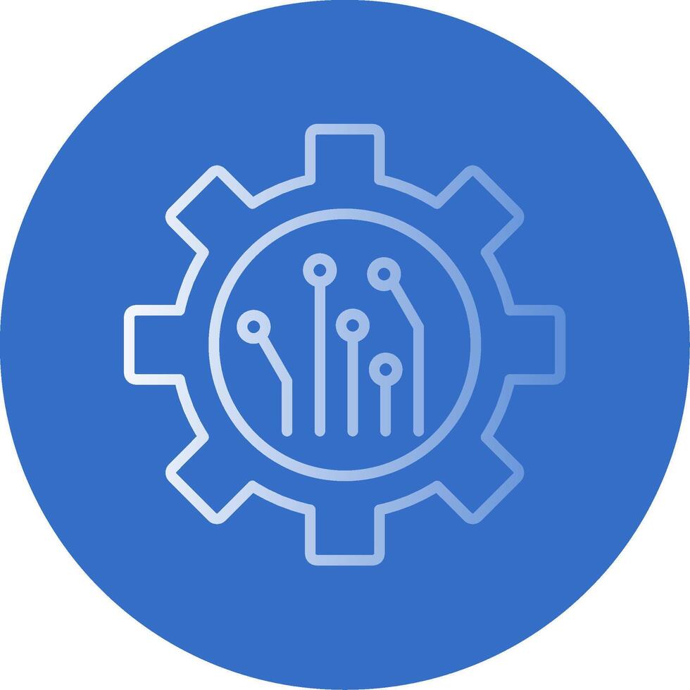 Mining Technology Flat Bubble Icon vector