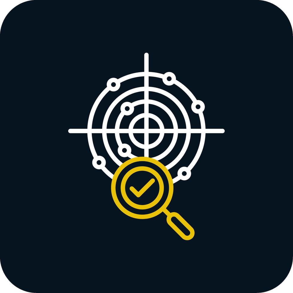 Radar Line Red Circle Icon vector