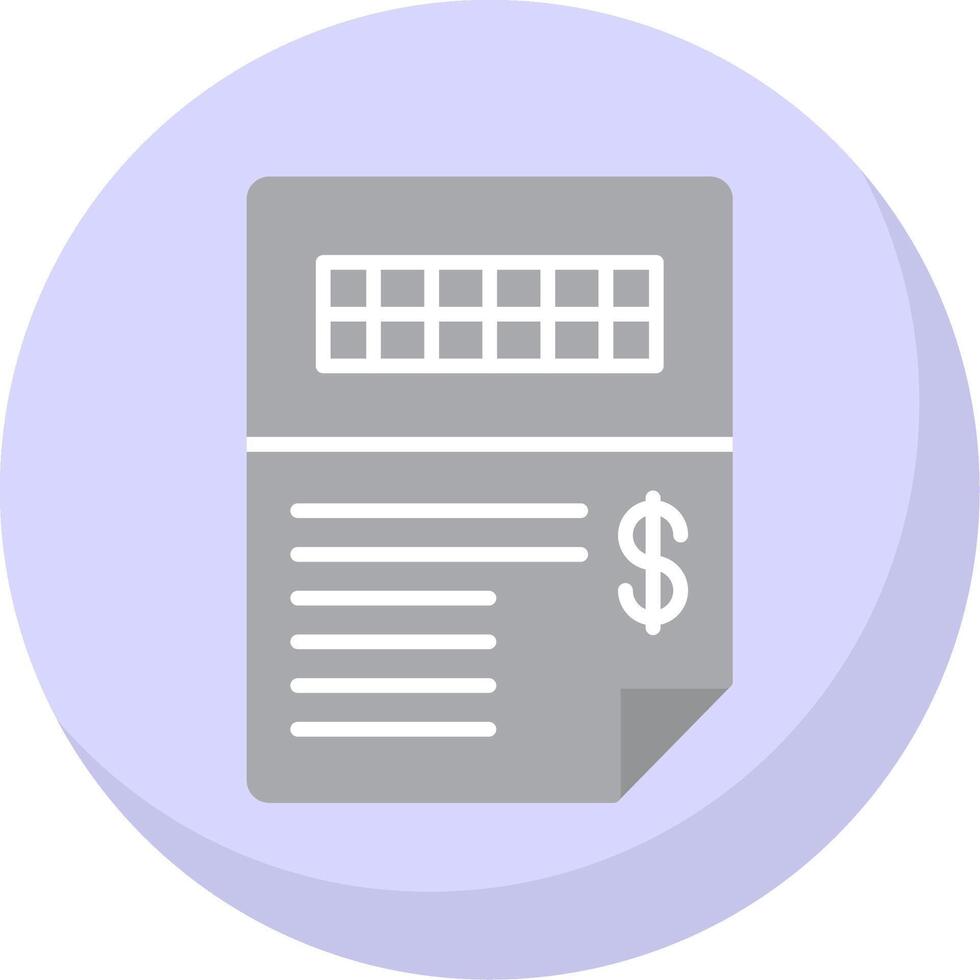 Invoice Flat Bubble Icon vector