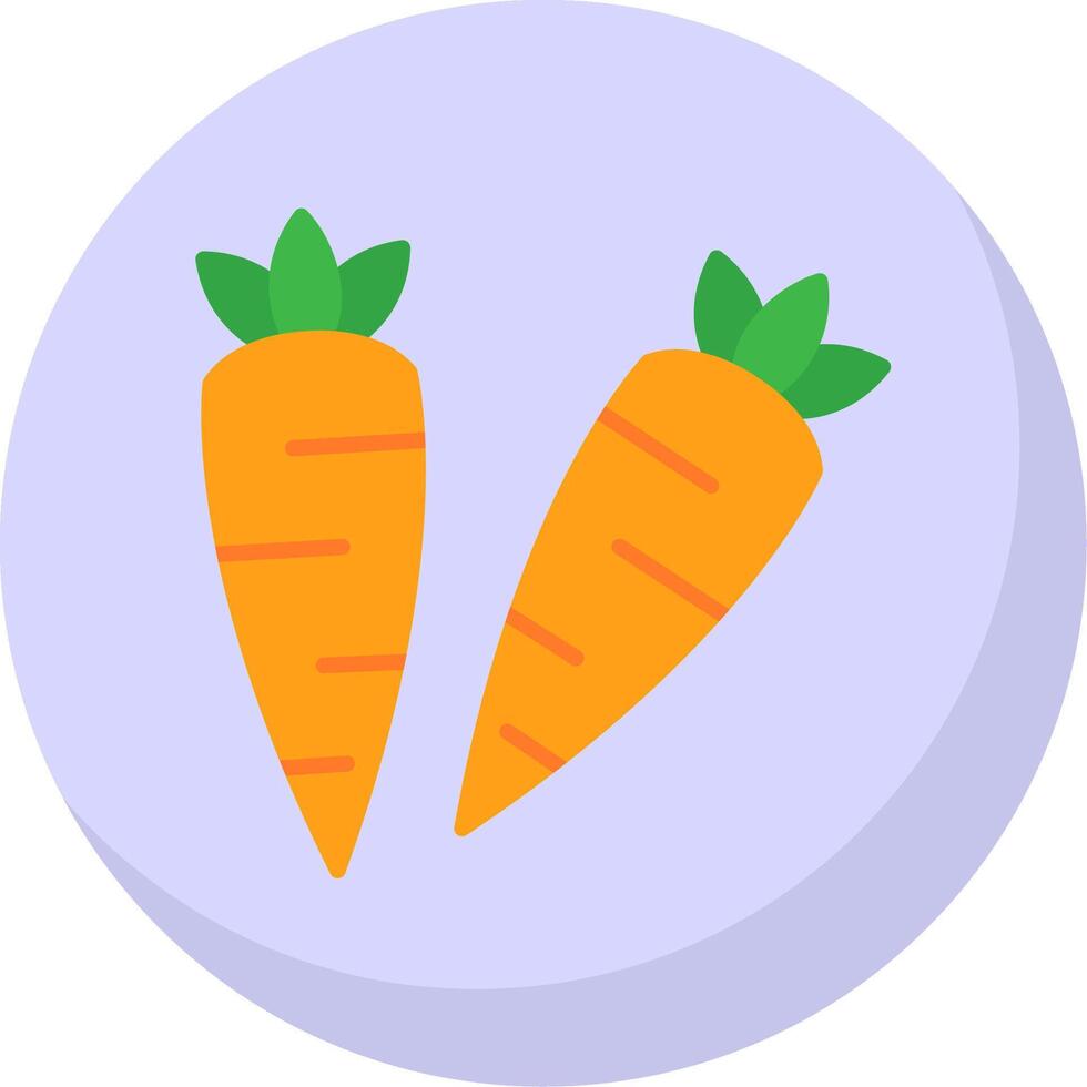 zanahorias plano burbuja icono vector