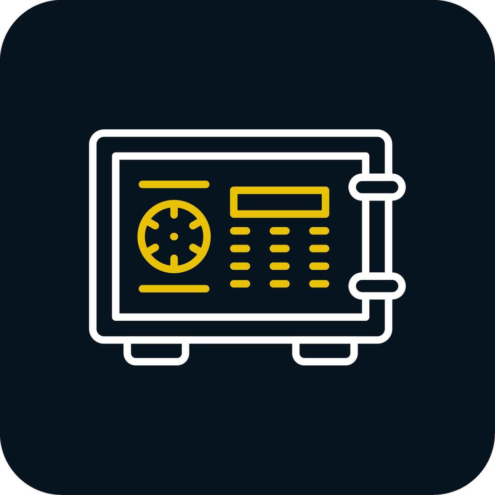 Locker Line Red Circle Icon vector