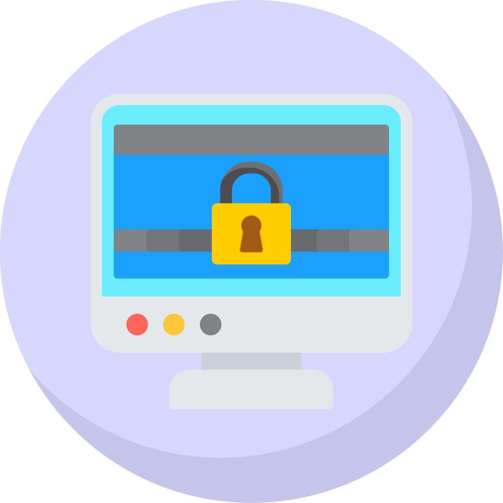 Ransomware Flat Bubble Icon vector
