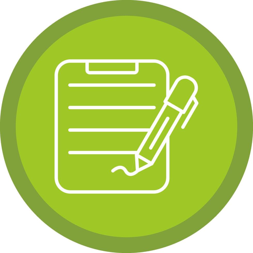 Notepad Line Multi Circle Icon vector
