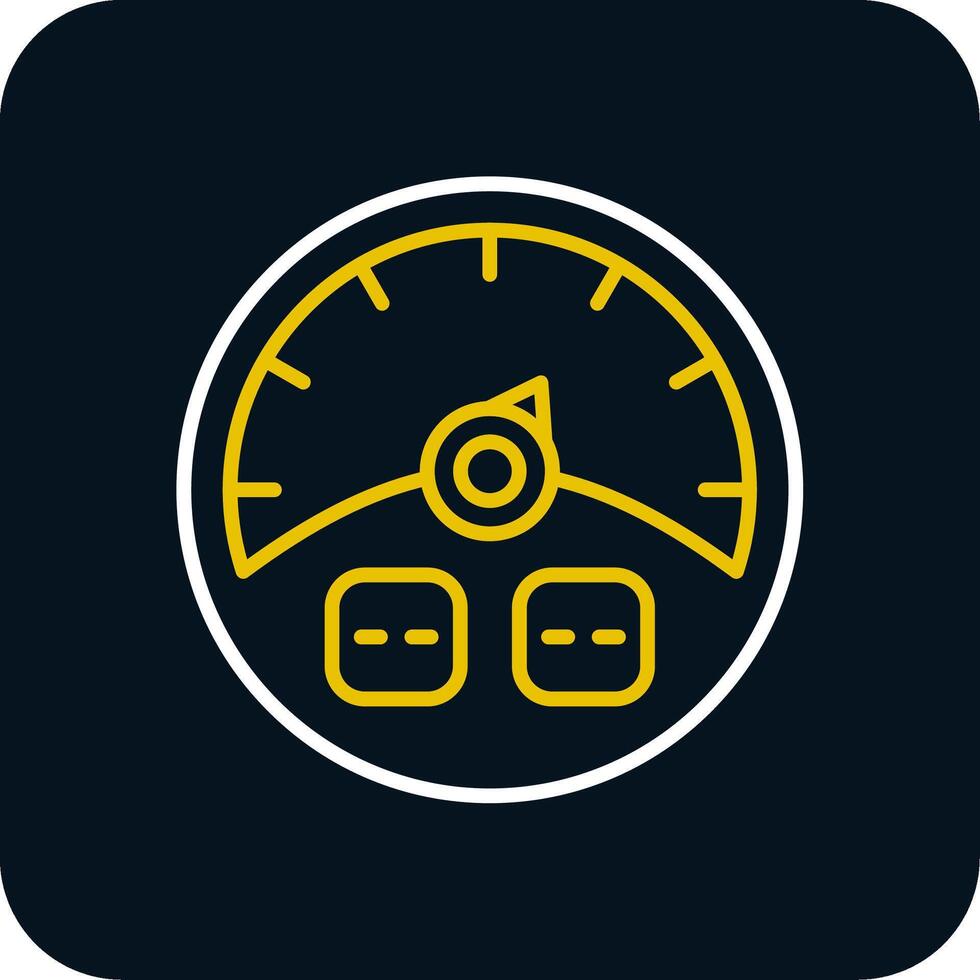 Gauge Line Red Circle Icon vector