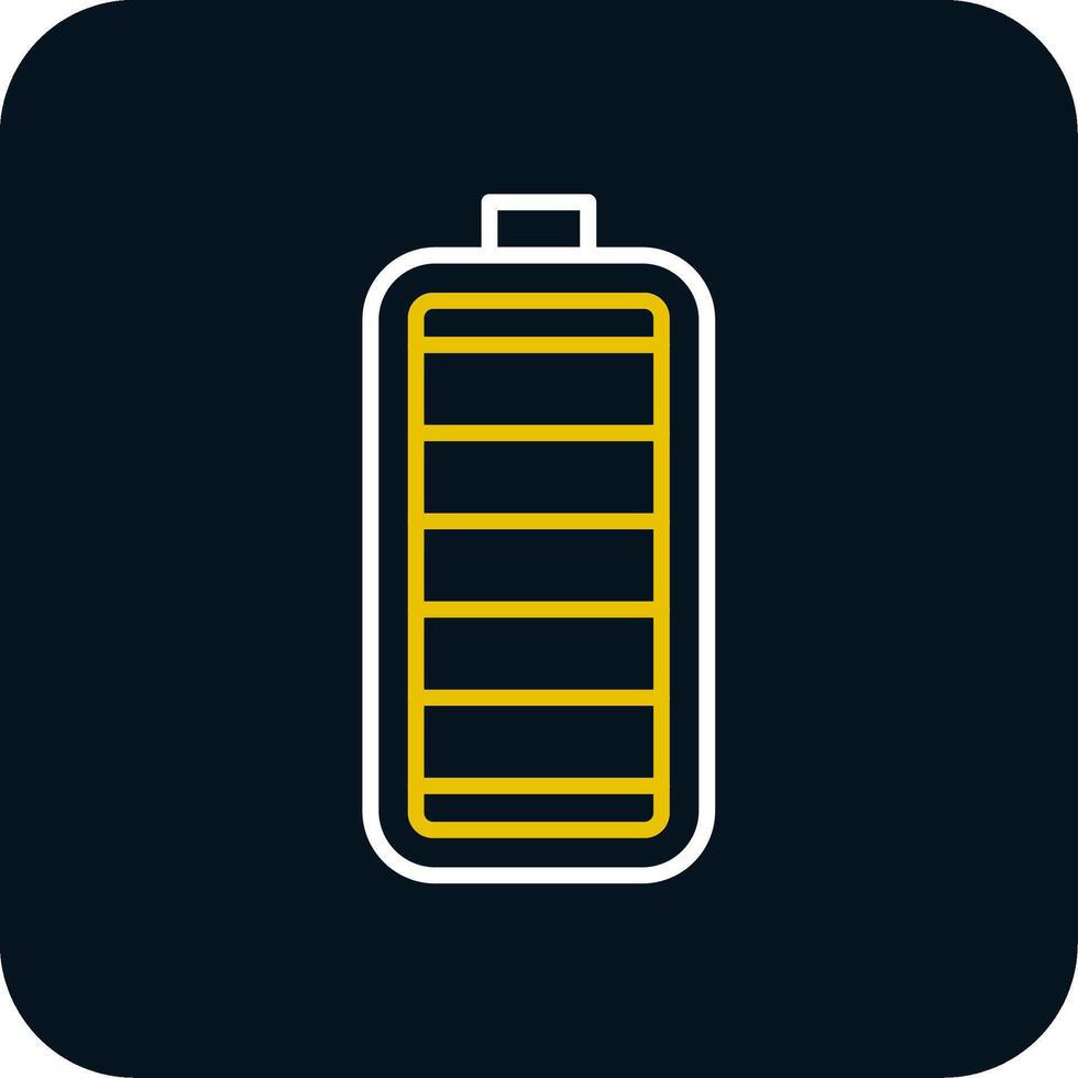 Battery Line Red Circle Icon vector