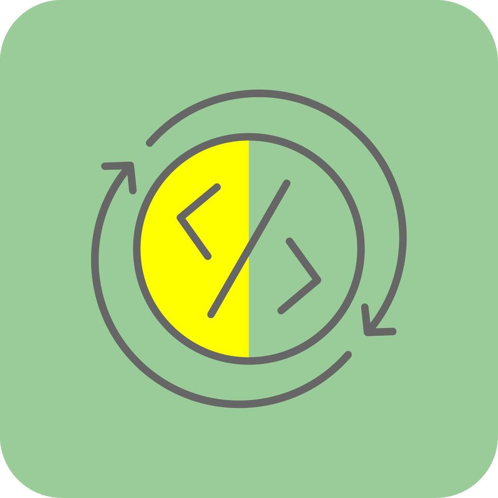 Development Filled Yellow Icon vector
