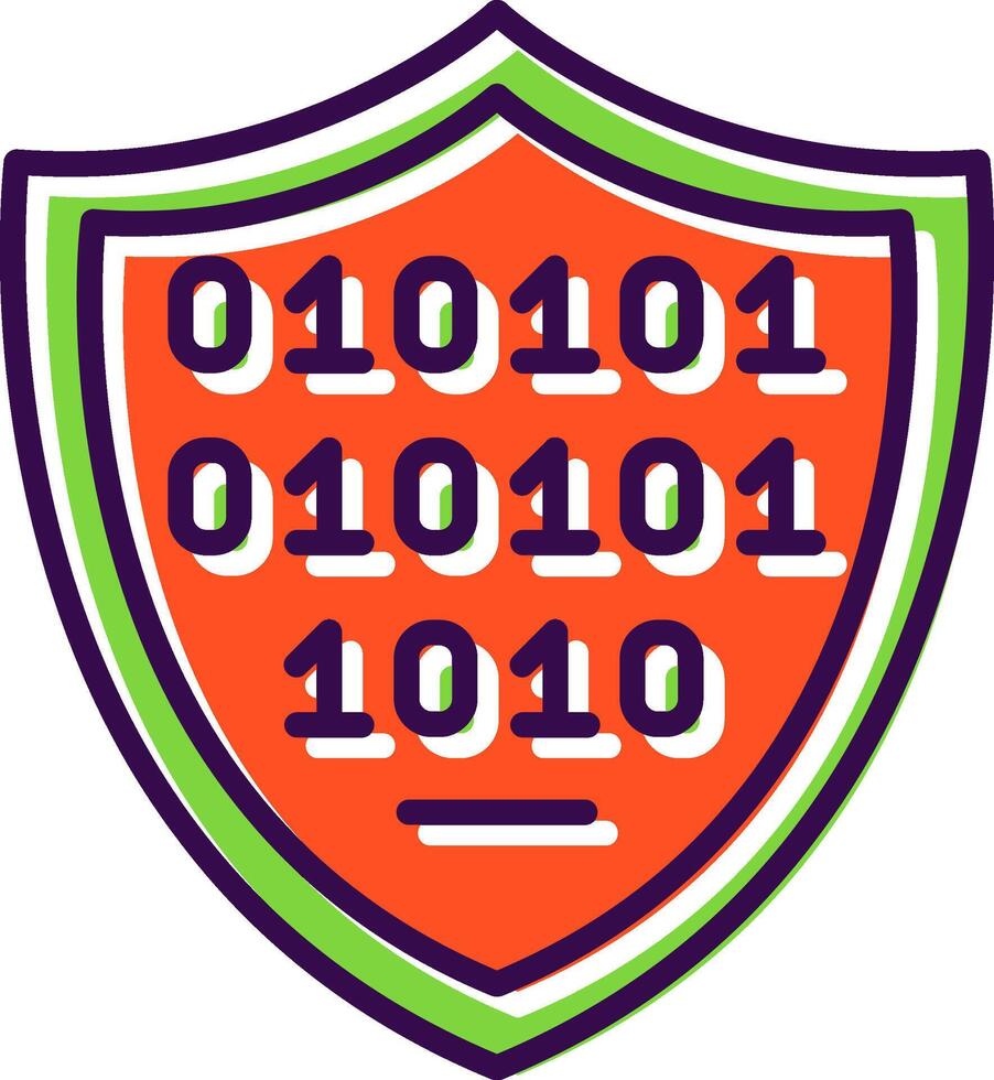 Shield filled Design Icon vector