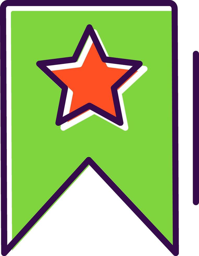 Bookmarking filled Design Icon vector