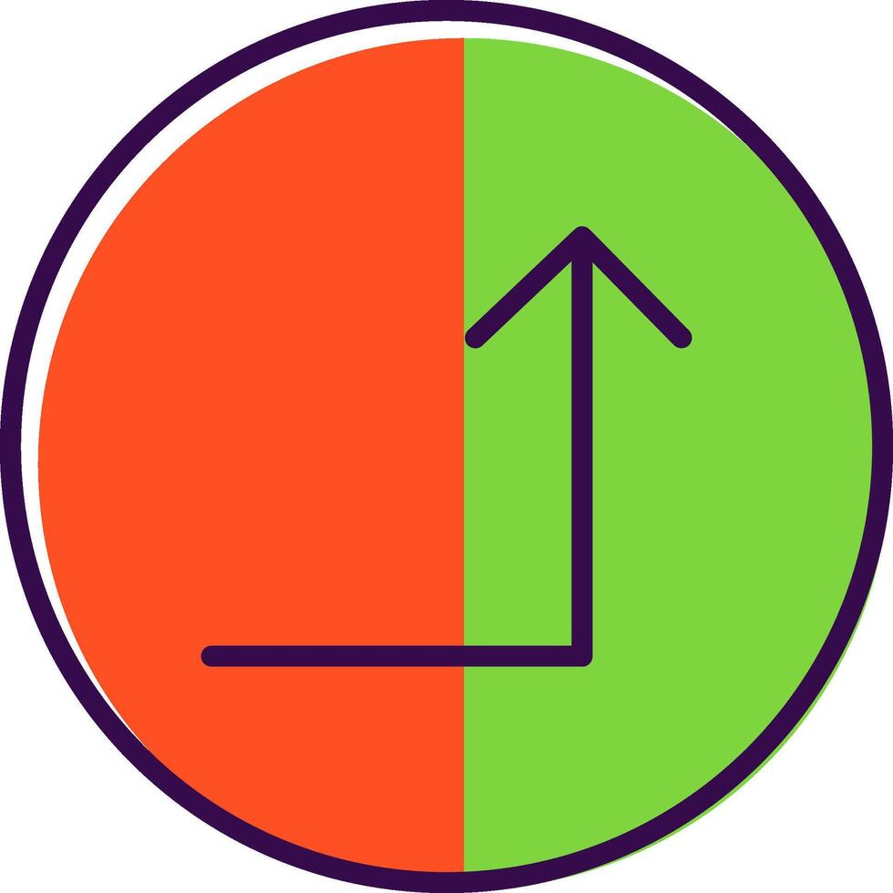 Turn Up filled Design Icon vector