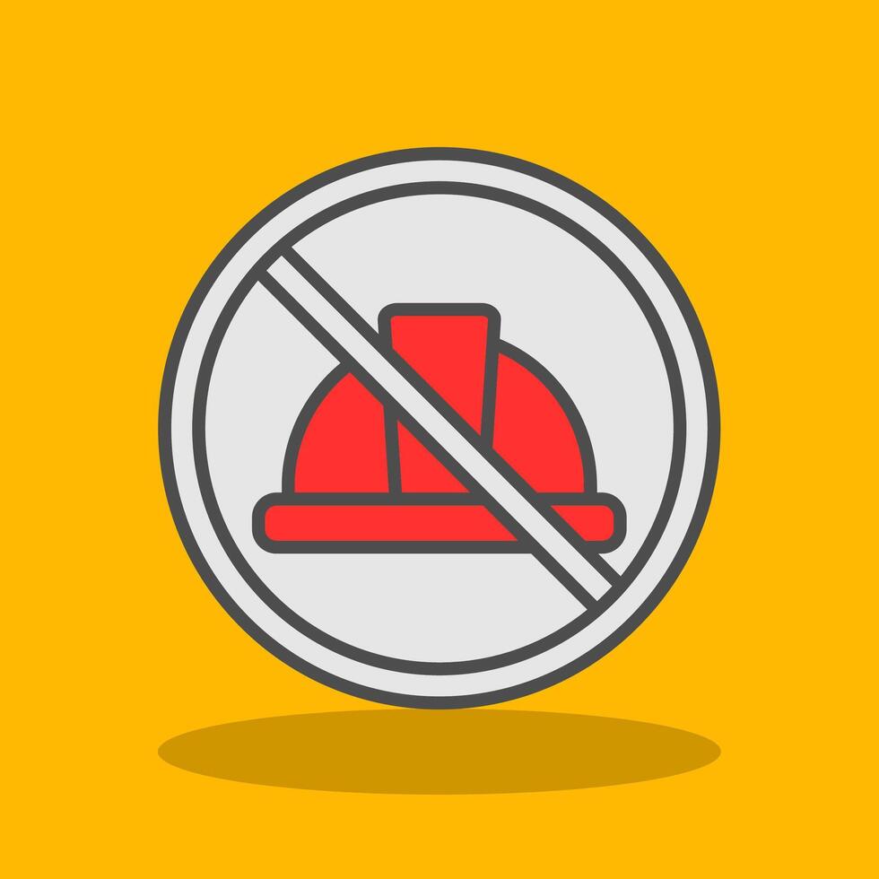Prohibited Sign Filled Shadow Icon vector