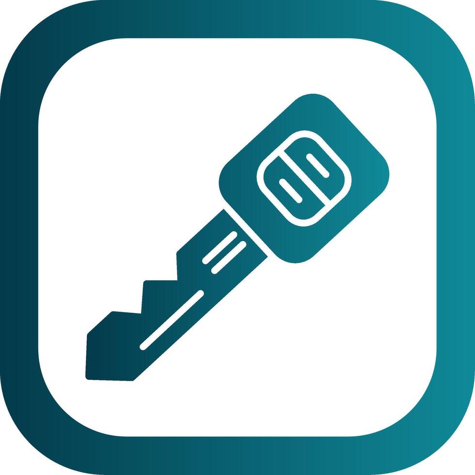 Car Key Glyph Gradient Corner Icon vector