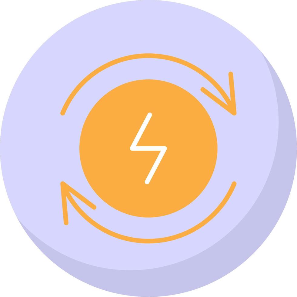 Electricity Flat Bubble Icon vector