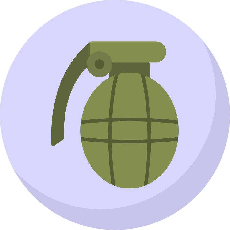 Grenade Flat Bubble Icon vector
