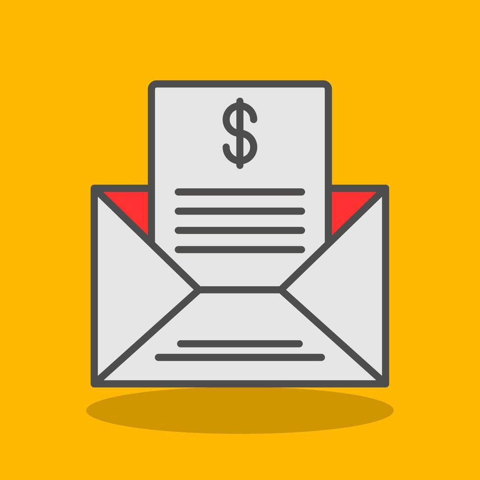 Mailing Lists Filled Shadow Icon vector