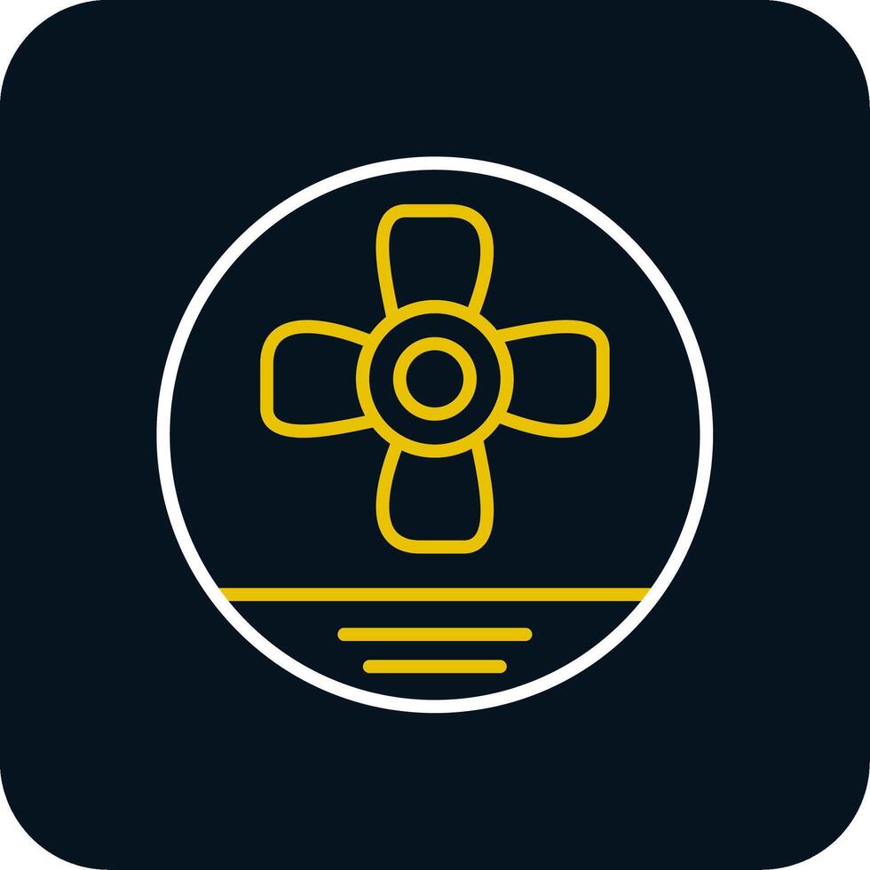 Propeller Line Red Circle Icon vector