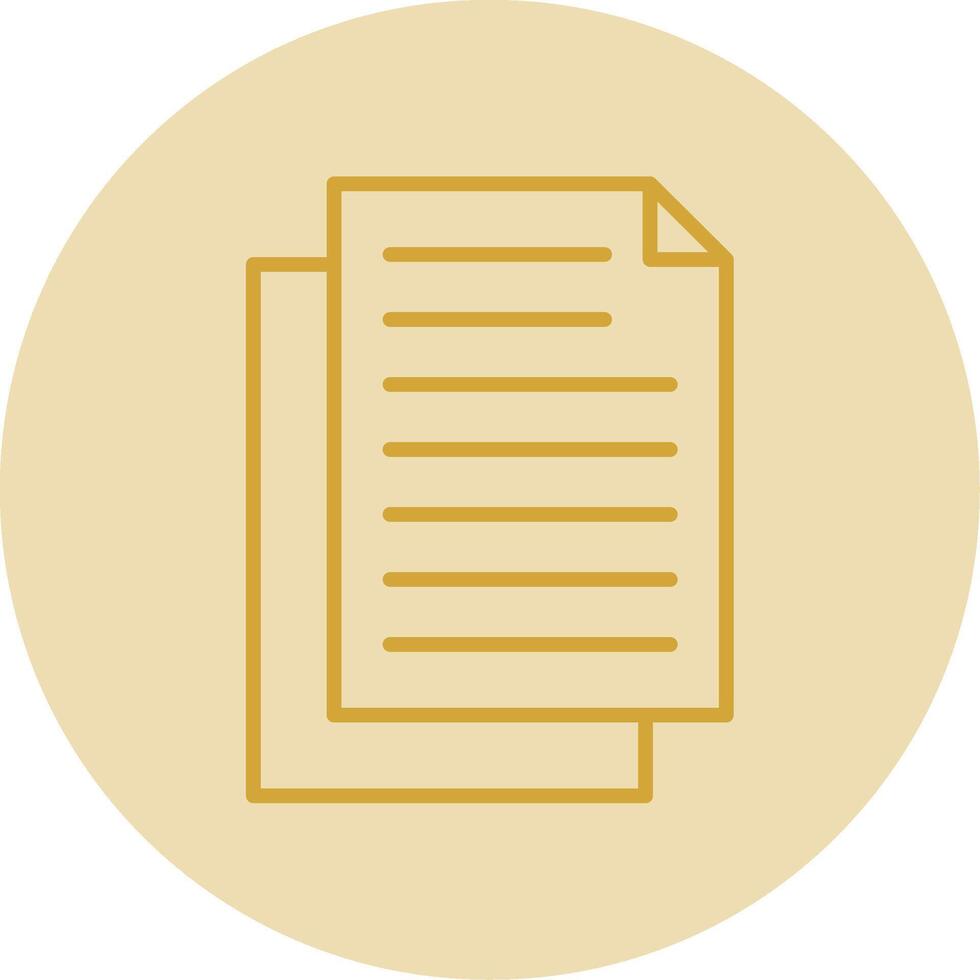 Document Line Yellow Circle Icon vector