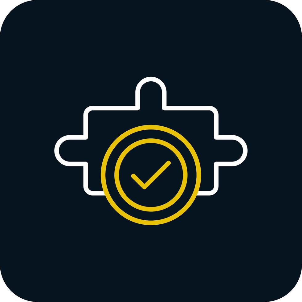 Jigsaw Line Red Circle Icon vector