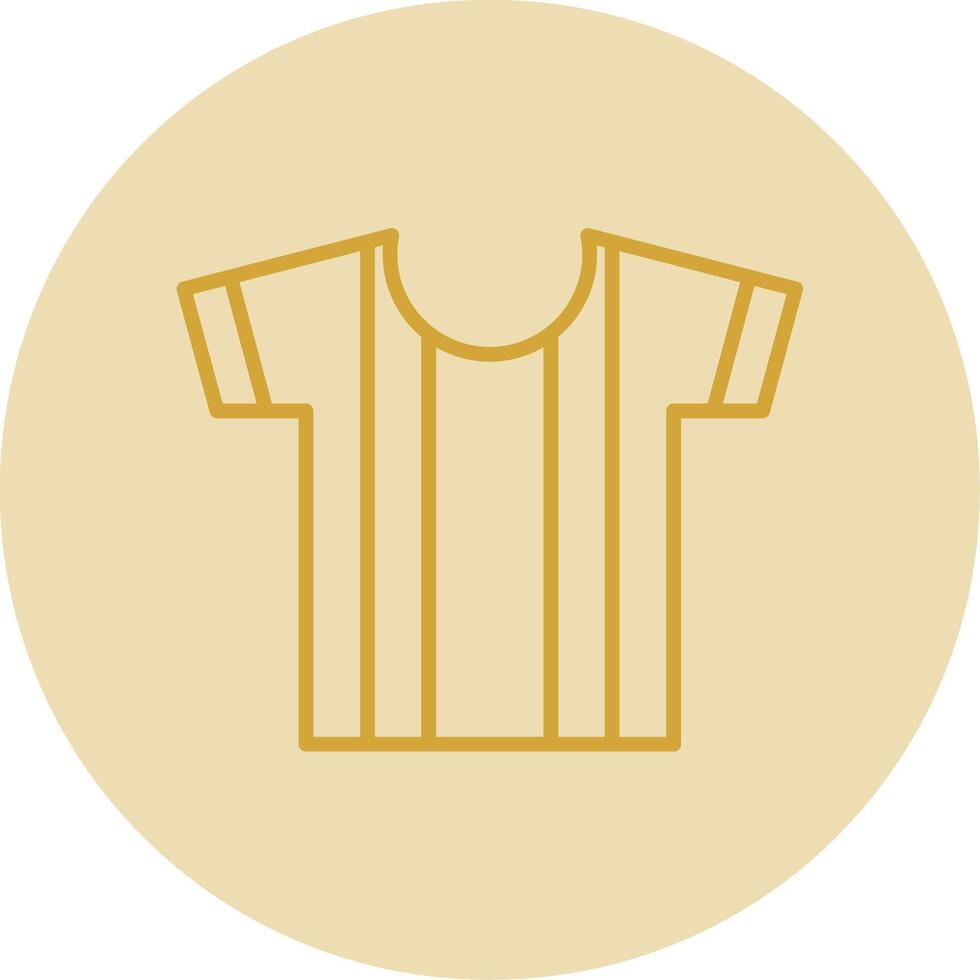 Shirt Line Yellow Circle Icon vector