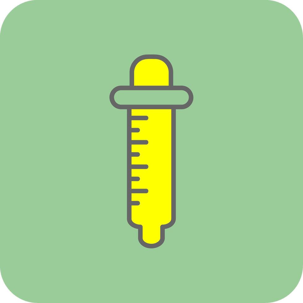 Pipette Filled Yellow Icon vector