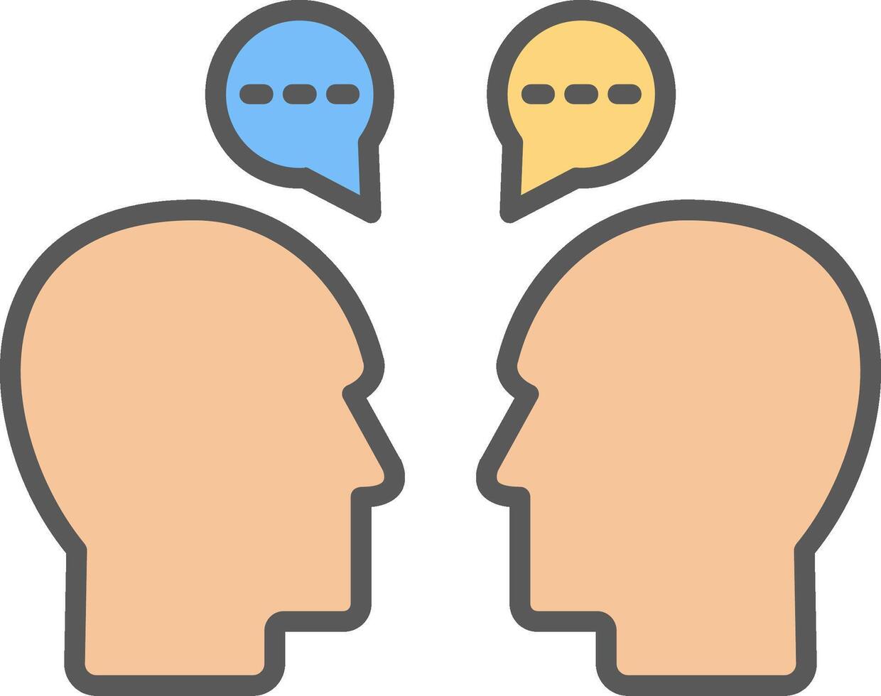 Negotiation Line Filled Light Icon vector