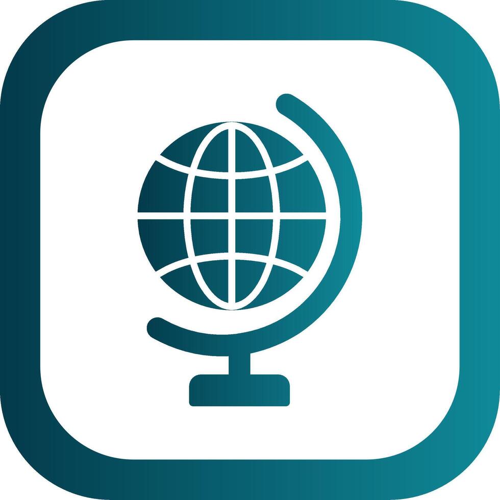 Global World Glyph Gradient Corner Icon vector