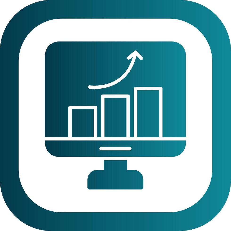 Improvement Glyph Gradient Corner Icon vector