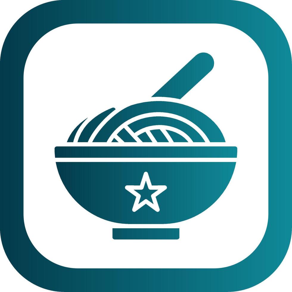 Spaghetti Glyph Gradient Corner Icon vector