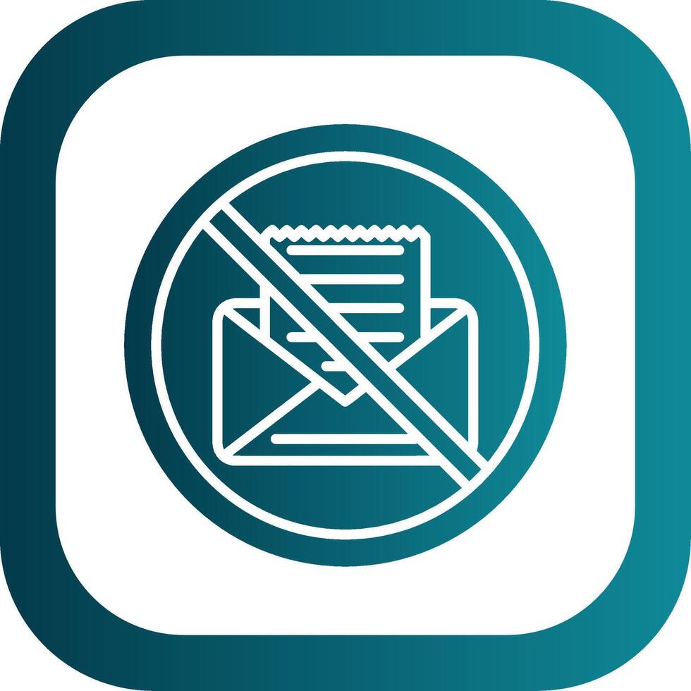 Prohibited Sign Glyph Gradient Corner Icon vector