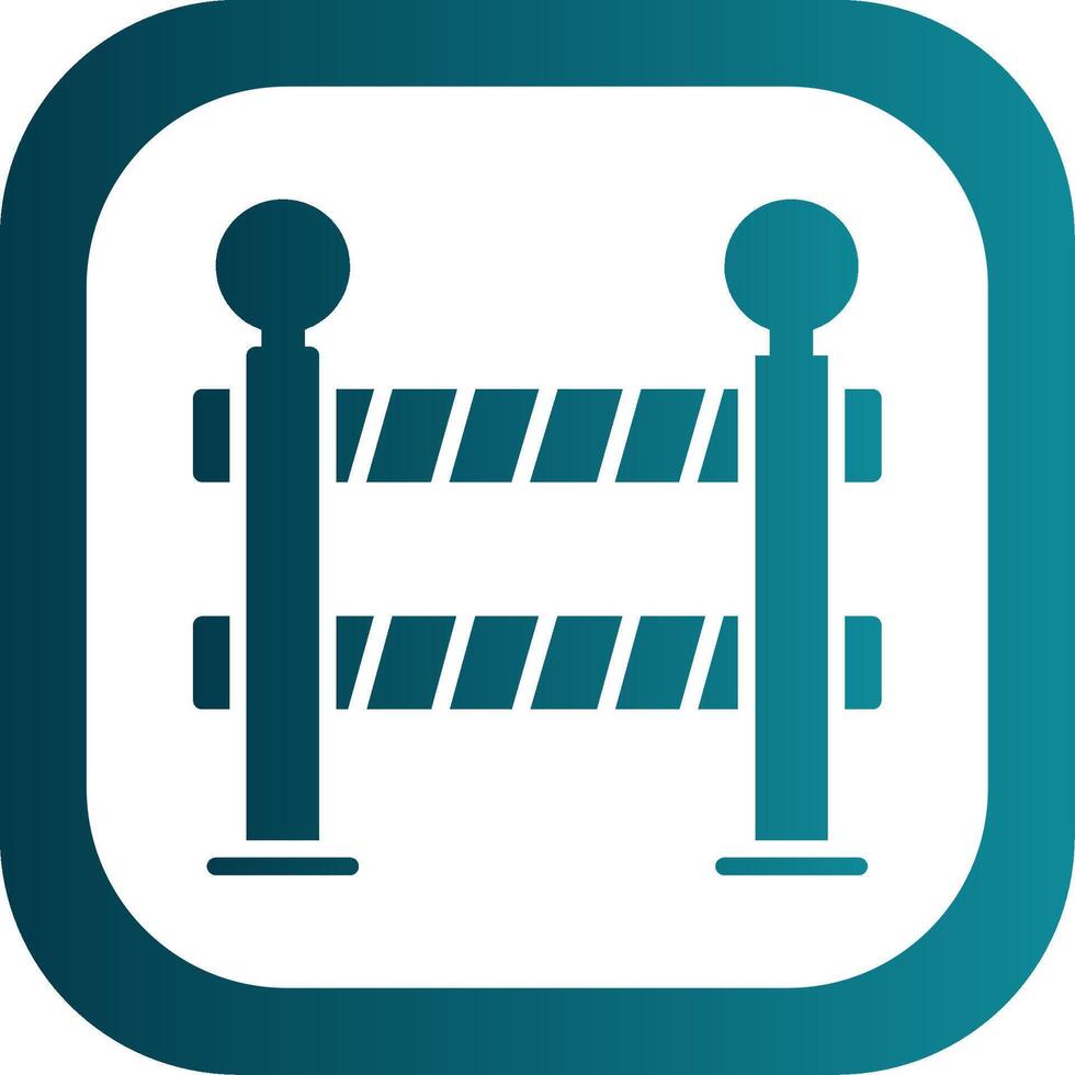Barrier Glyph Gradient Corner Icon vector
