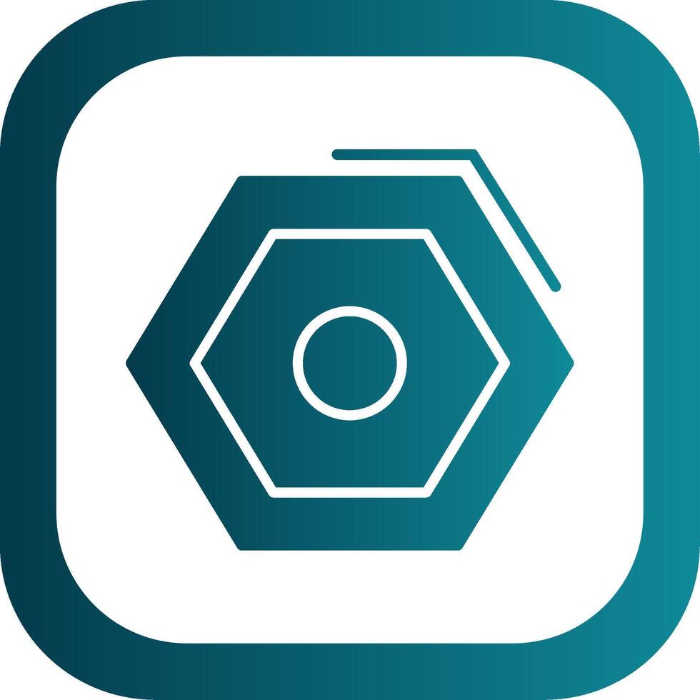Nut Glyph Gradient Corner Icon vector