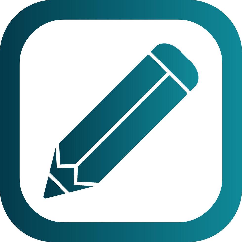 Pencil Glyph Gradient Corner Icon vector