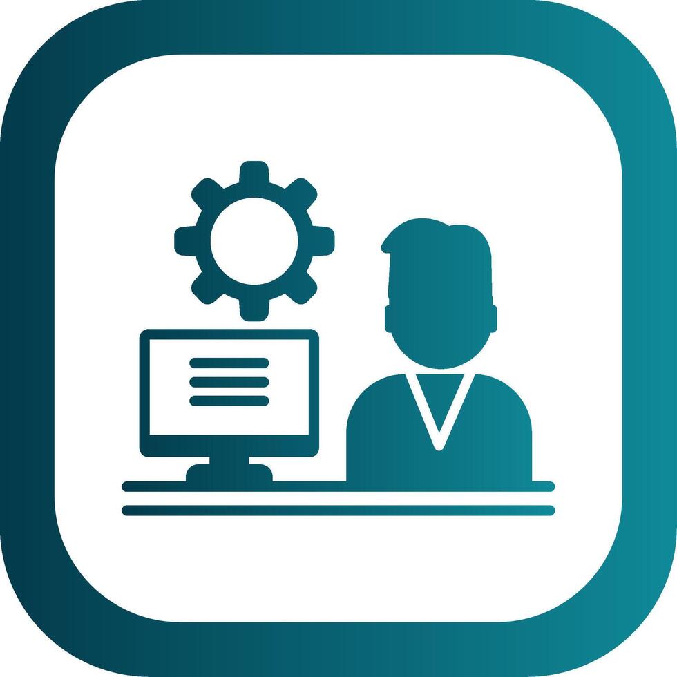 Admin Work Glyph Gradient Corner Icon vector