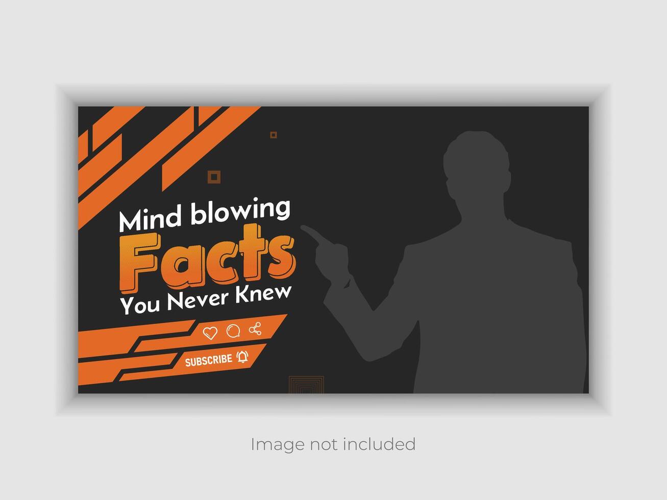 Mind blowing facts social media thumbnail design vector