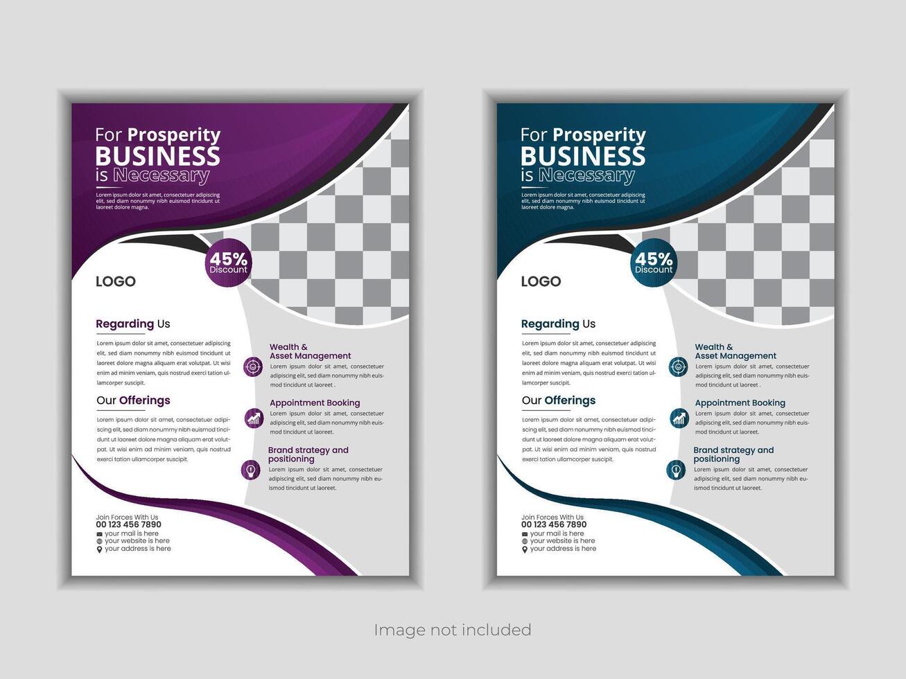 Clean and modern business flyer design vector