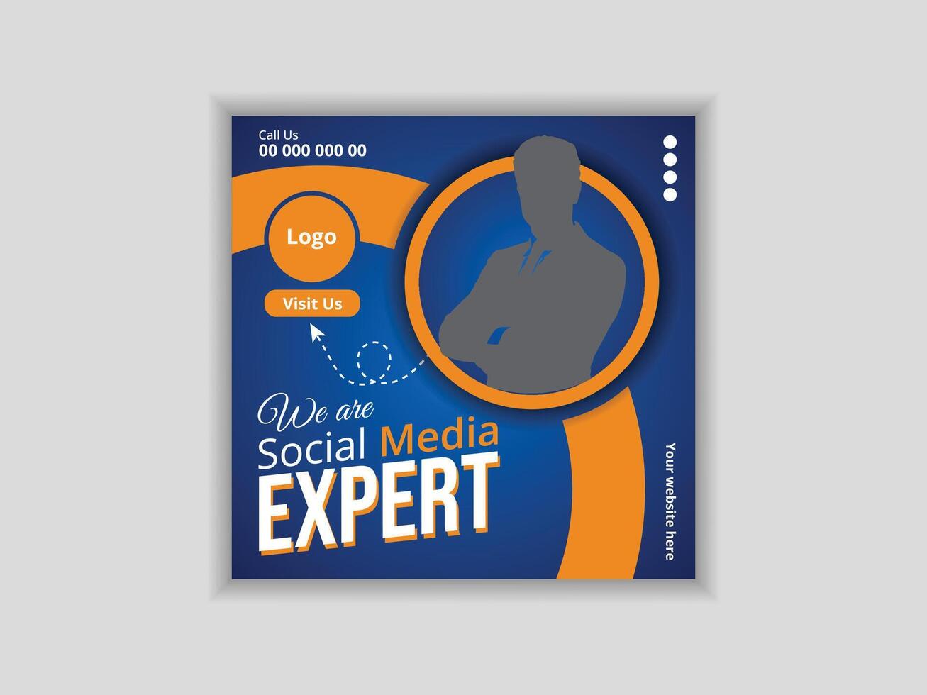 Corporate social media design vector